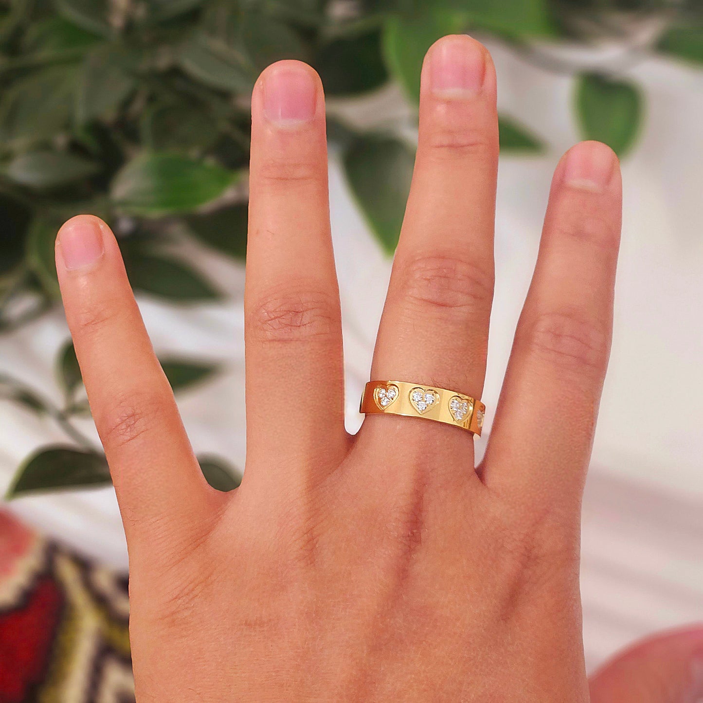 Heart Zircon Ring