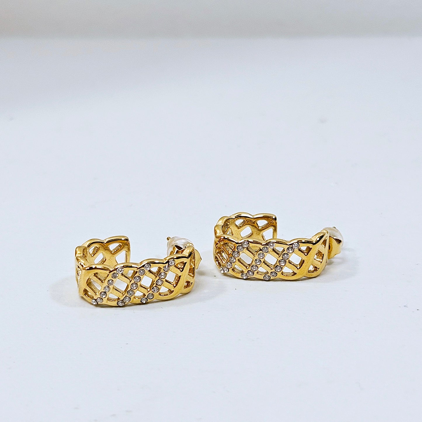 C Earrings Stone Earrings Interlaced