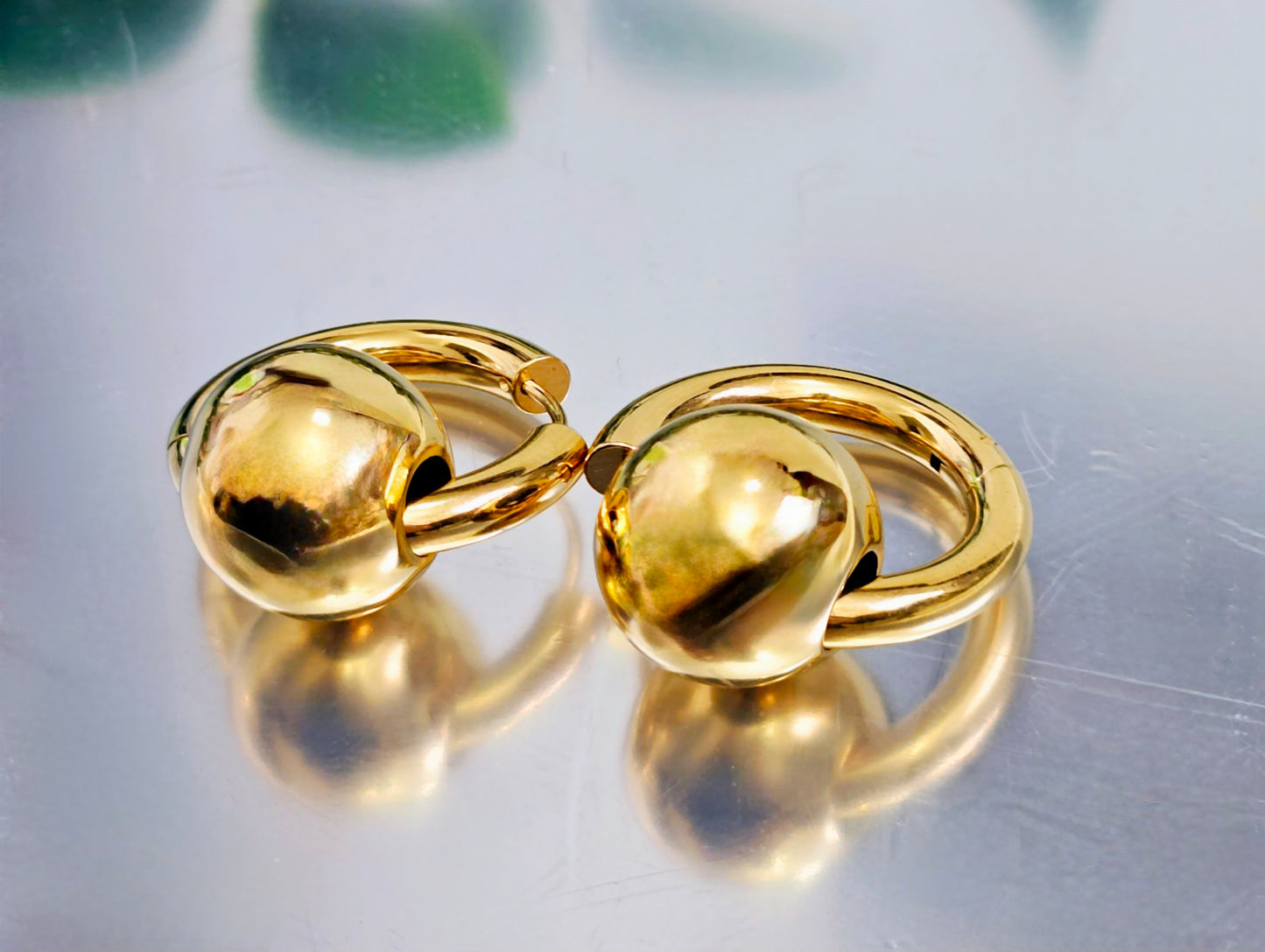 Sphere Bubble Hoop Earrings