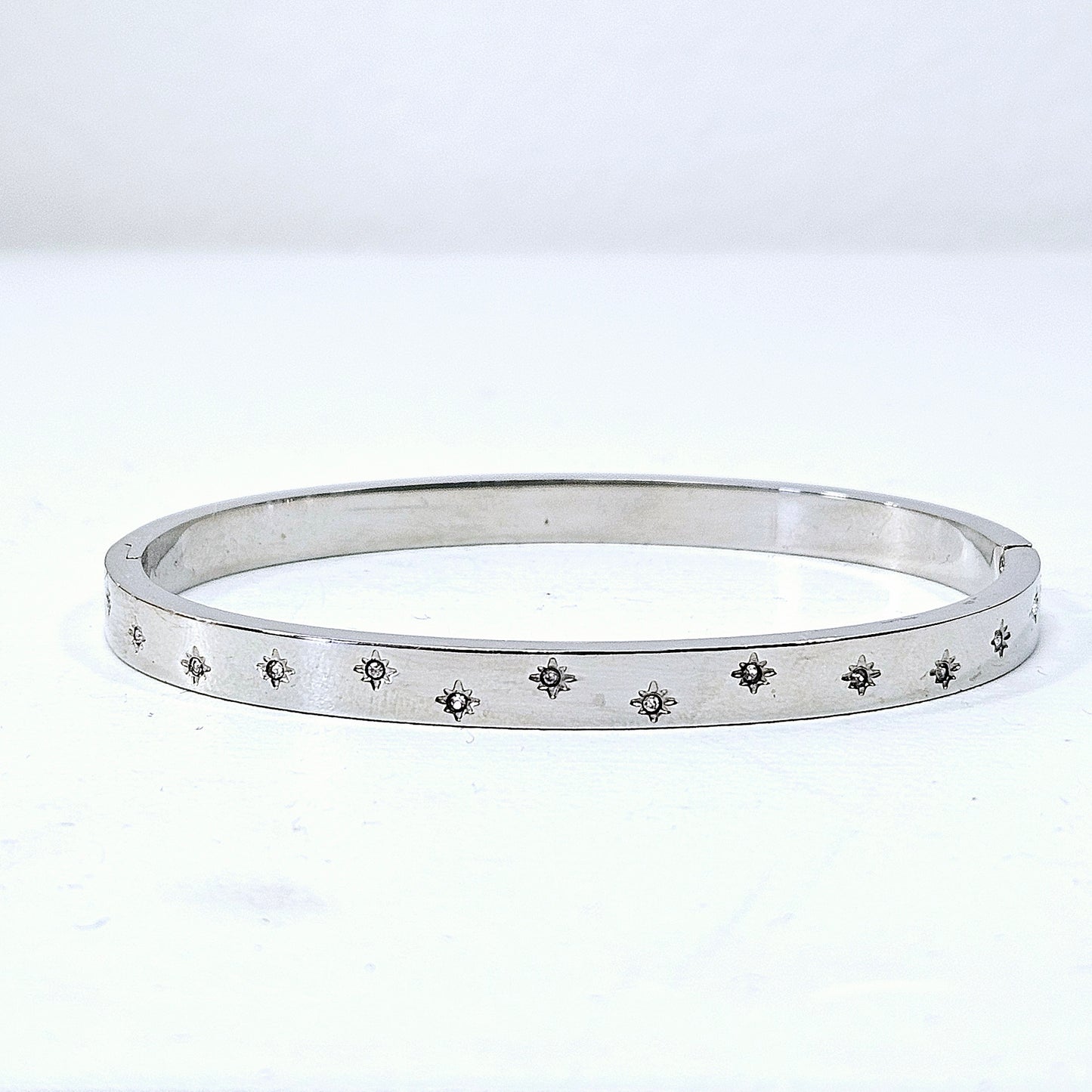 Alternating North Stars Cuff Silver