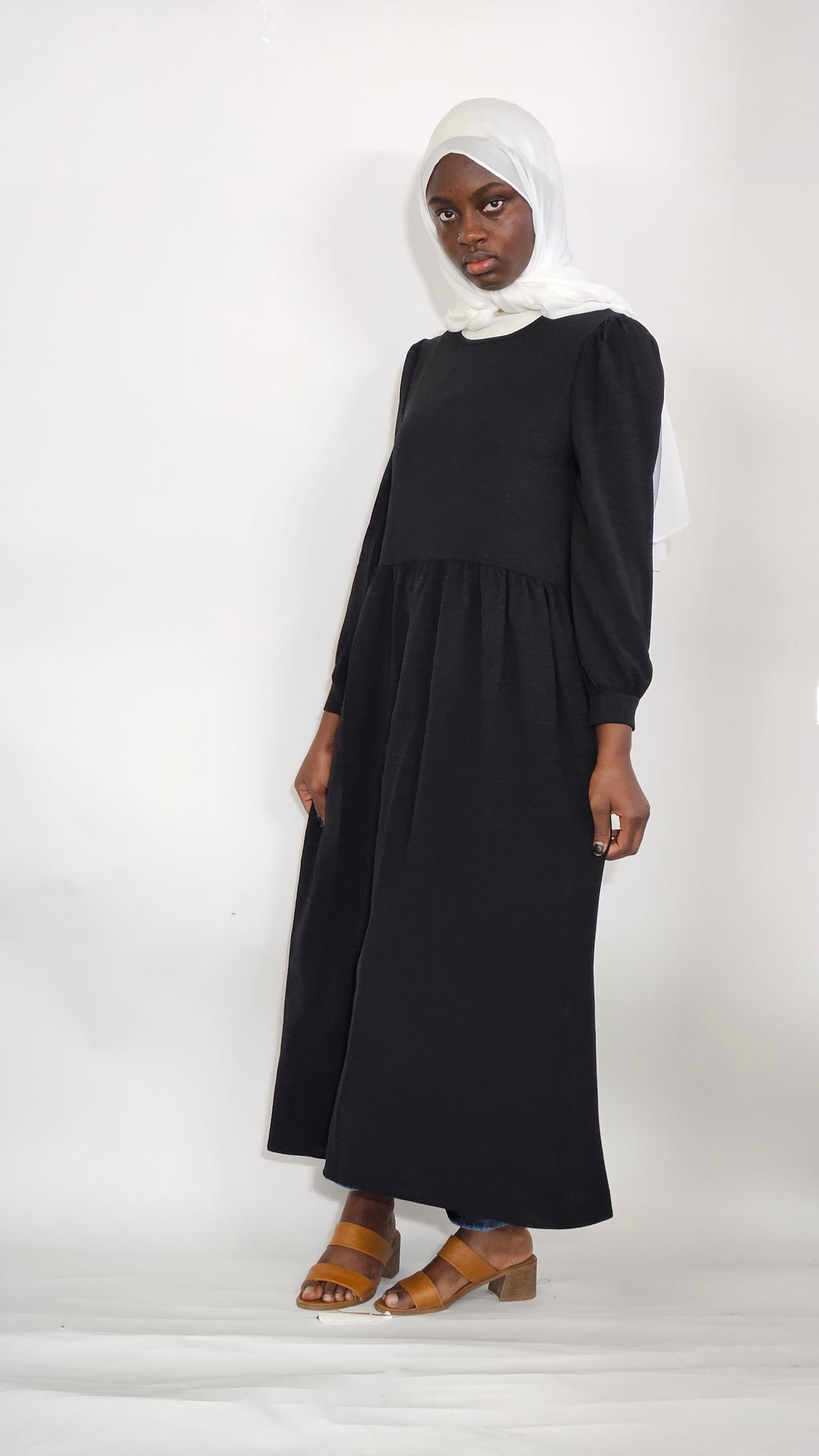 Melek Midi Dress - Black