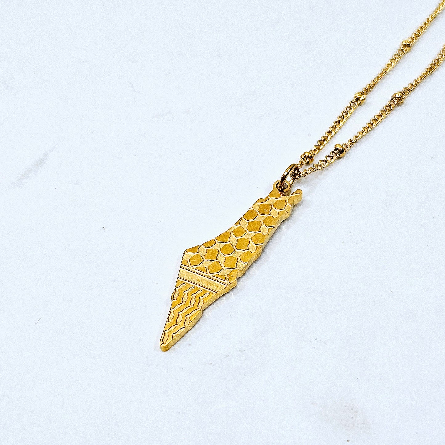 Palestine Engraved Necklace