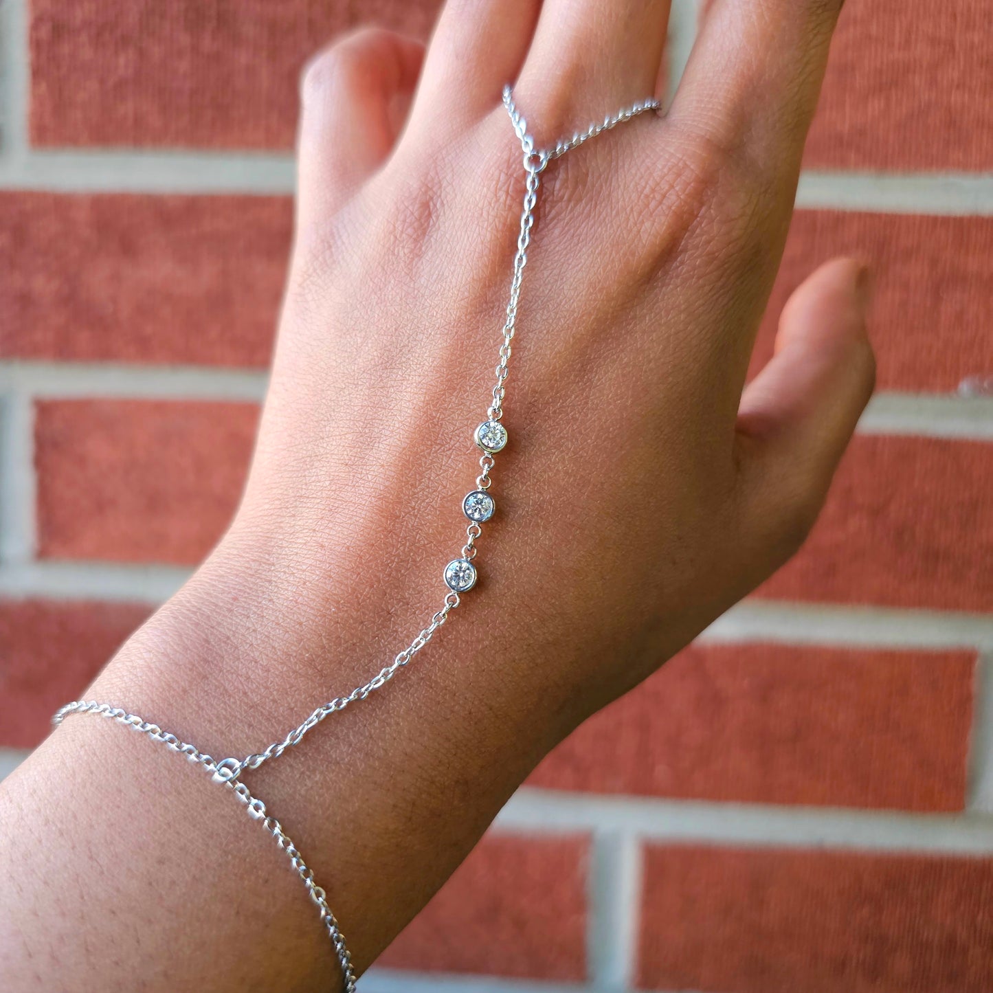 Line of Stars Hand Chain- Gold & Silver