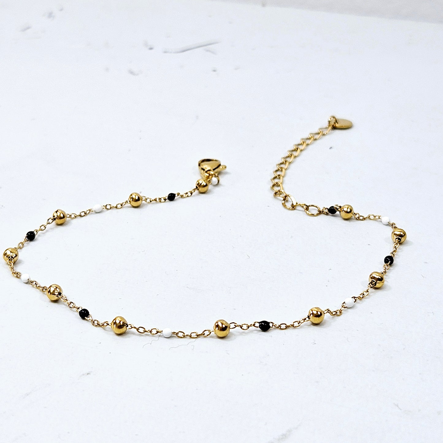 Black & White Anklet