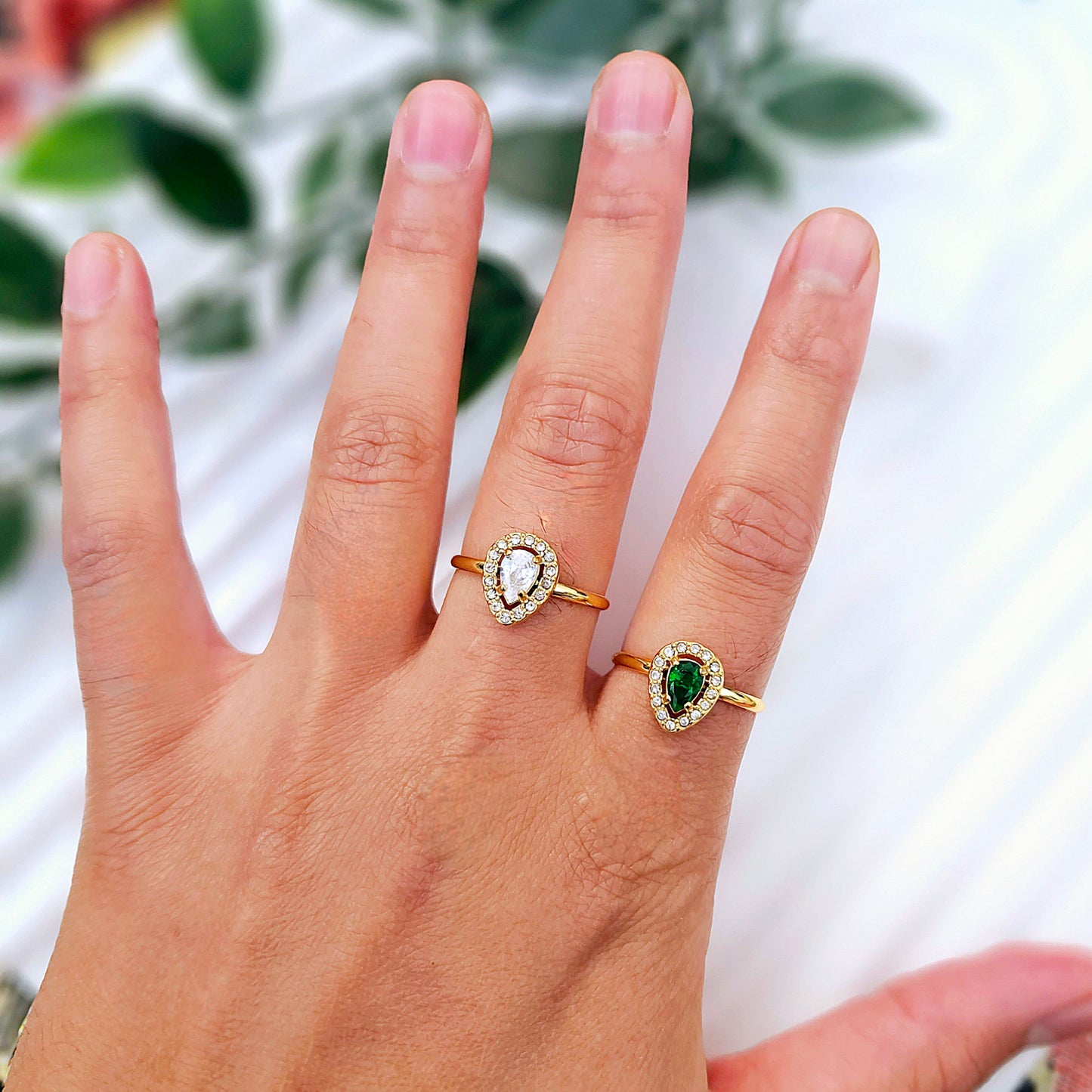 Pear Gem Ring