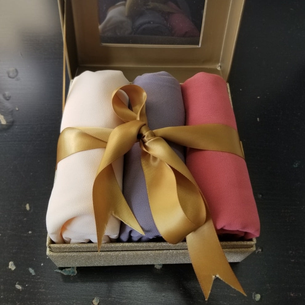 Chiffon Box of 3 - Sunset