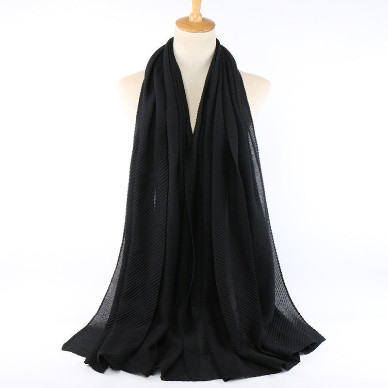 Pleated Cotton - Black