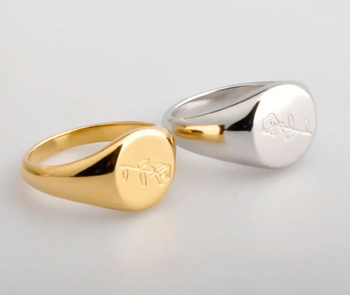 Rose Engraved Ring