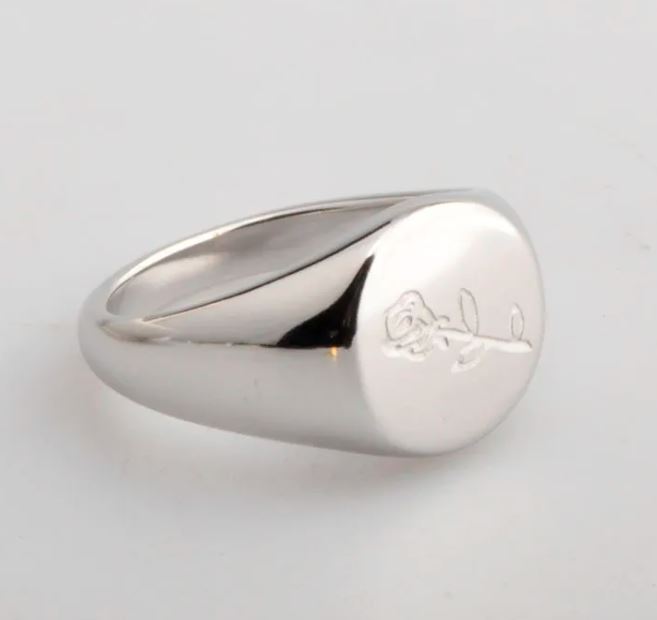 Rose Engraved Ring