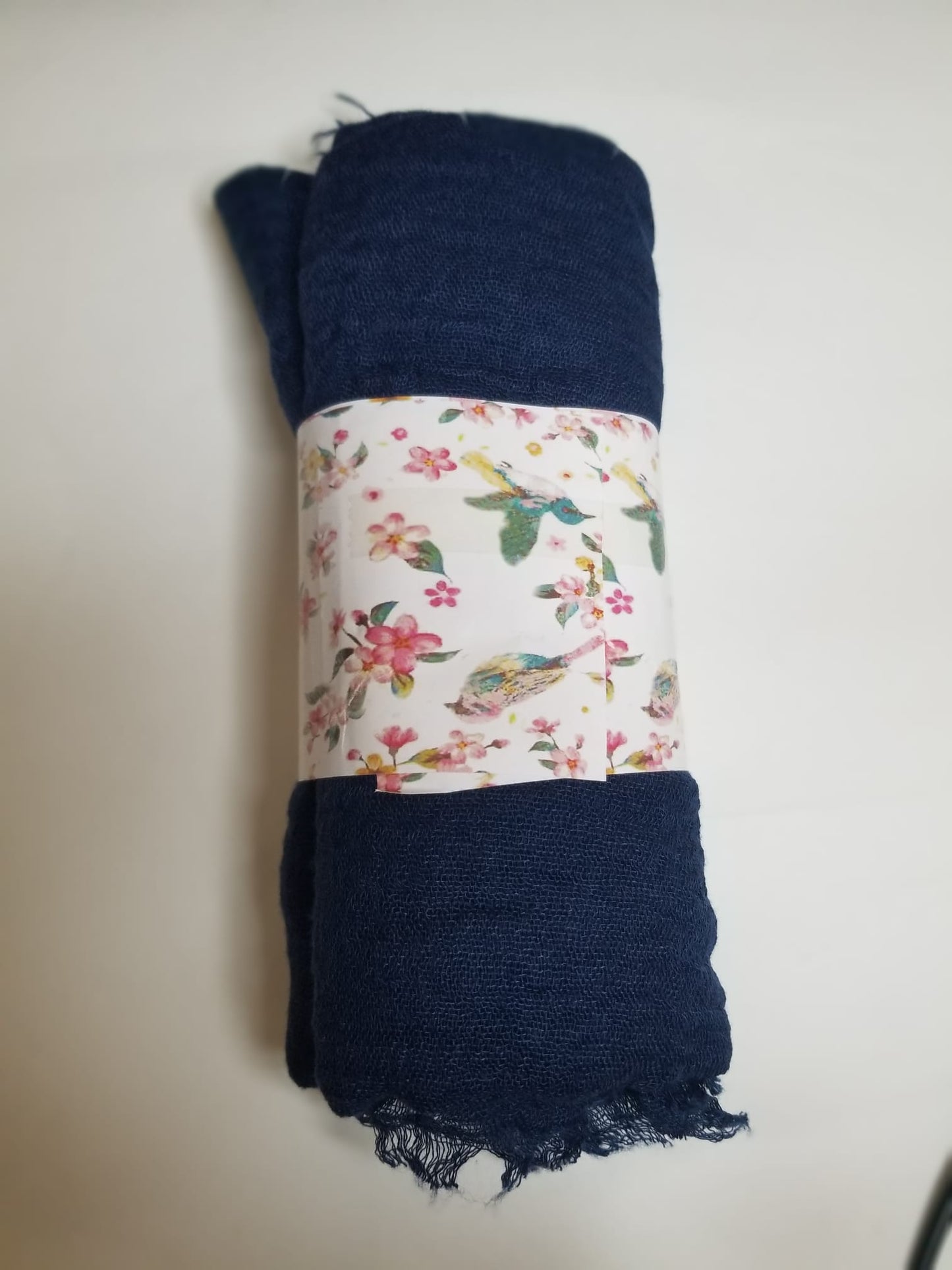 Cotton Crinkle - Navy Blue