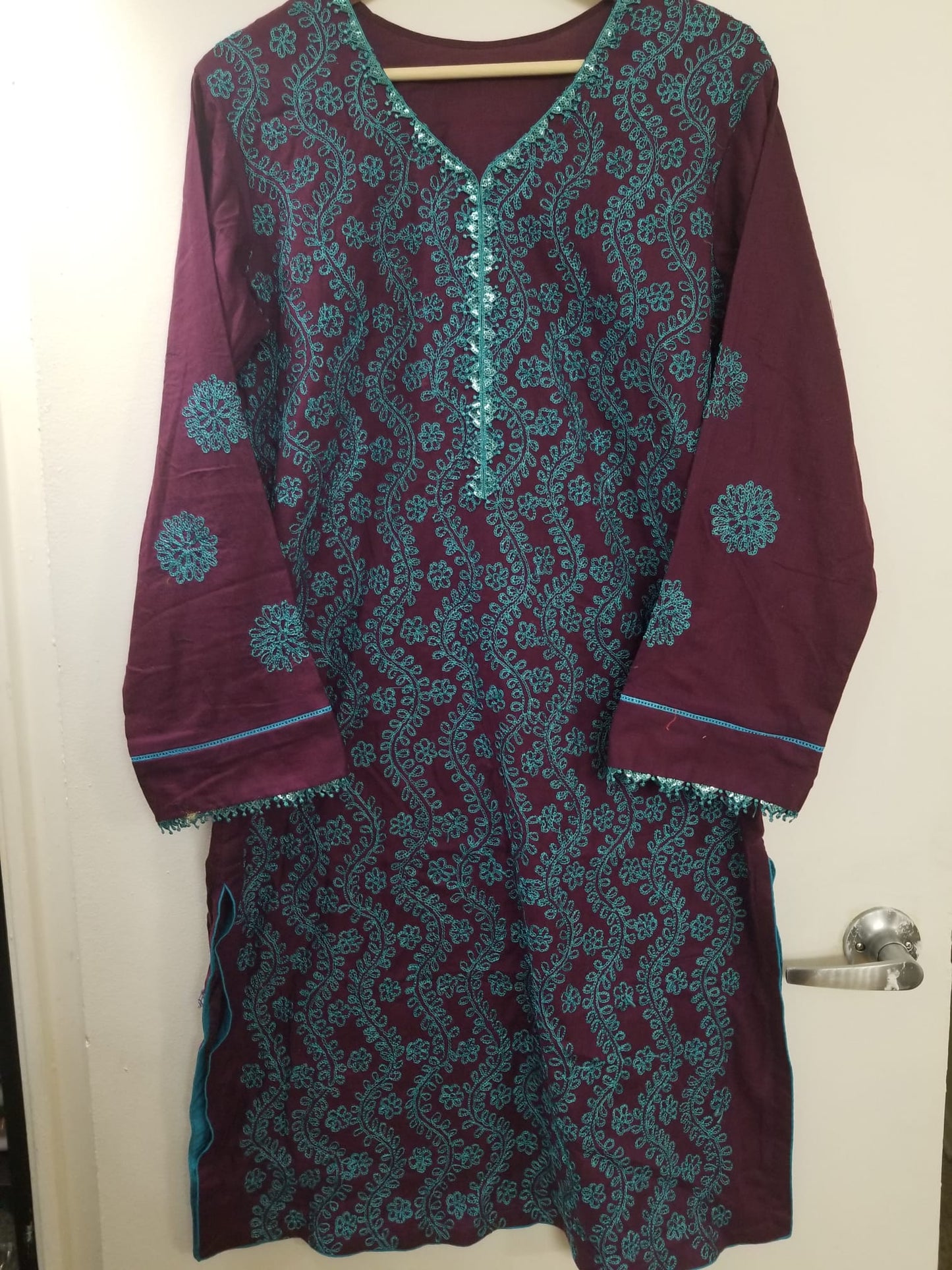 Kameez Shalwar 3pc - Dainty Plum