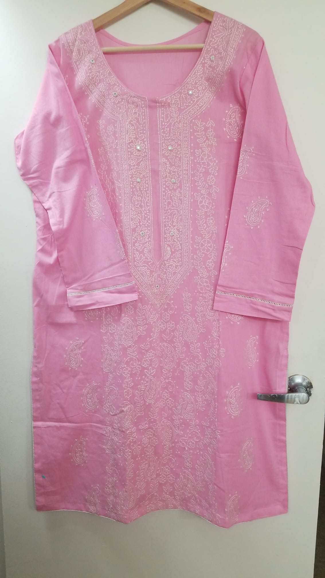 Kameez Shalwar (3 pc) - Baby Pink | Hand Embroidered