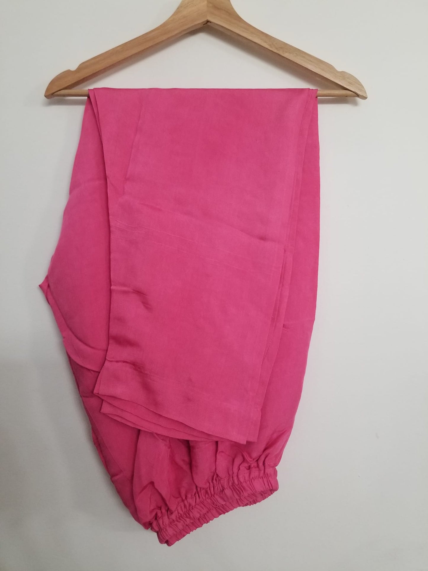 Kameez Shalwar (3 pc) - Fancy Hand Embroidered Chiffon Suit- Pink Rose