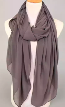 Square Georgette Chiffon - Gray