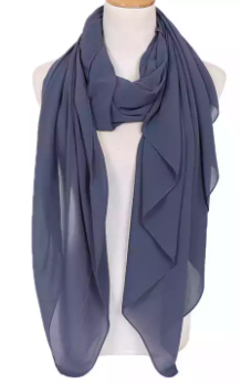 Square Georgette Chiffon - Vintage Dark Blue
