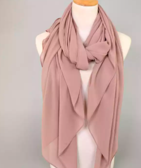 Square Georgette Chiffon - Matte Light Brown