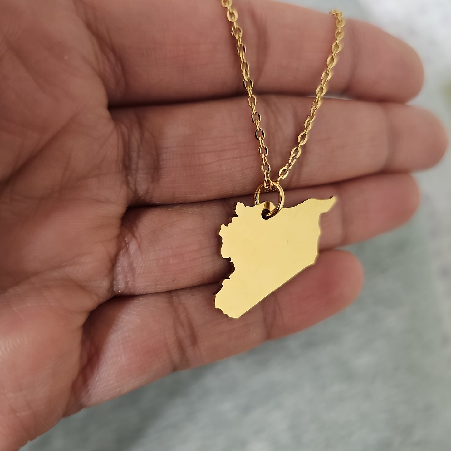 Country Map Necklace - Women