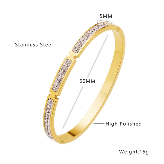 Zircona Gem Cuff - 3 Tier Shimmer Gems