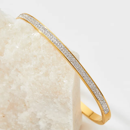 Zirconia Gem Embedded Shimmer Cuff