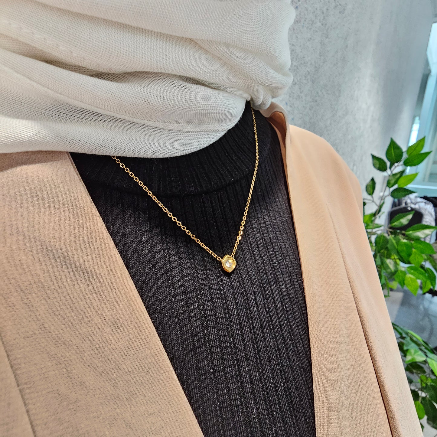 Dainty Single Gem Necklace