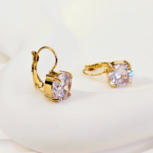 White Zircona Gem Studs