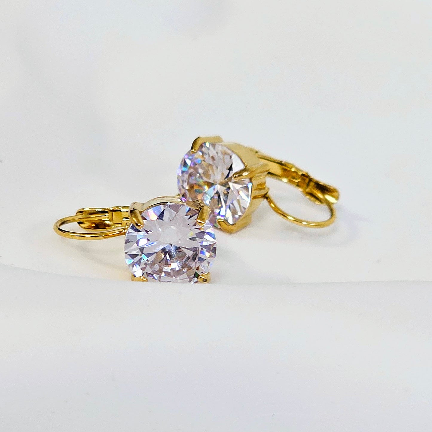 White Zircona Gem Studs