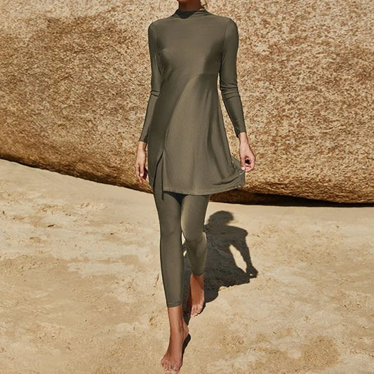 Modest Swimwear Set - Army Green