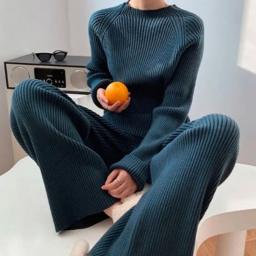 Modest Knitwear Set - Navy