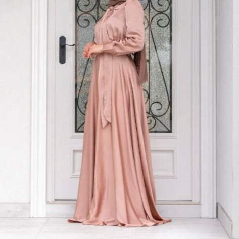 Helaa Satin Dress - Dusty Pink