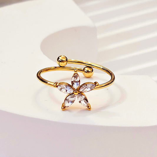 Gem Trillium Flower Ring
