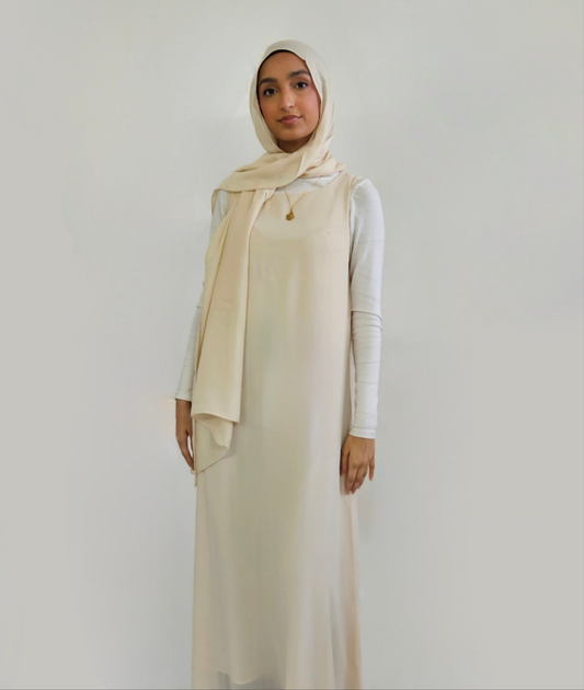 Chiffon Under Abaya - Beige