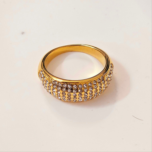 Iced Out Croissant Ring