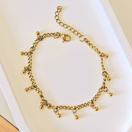Dotted Chain Bracelet - Gold