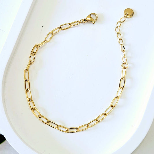 Paperclip Bracelet- Gold
