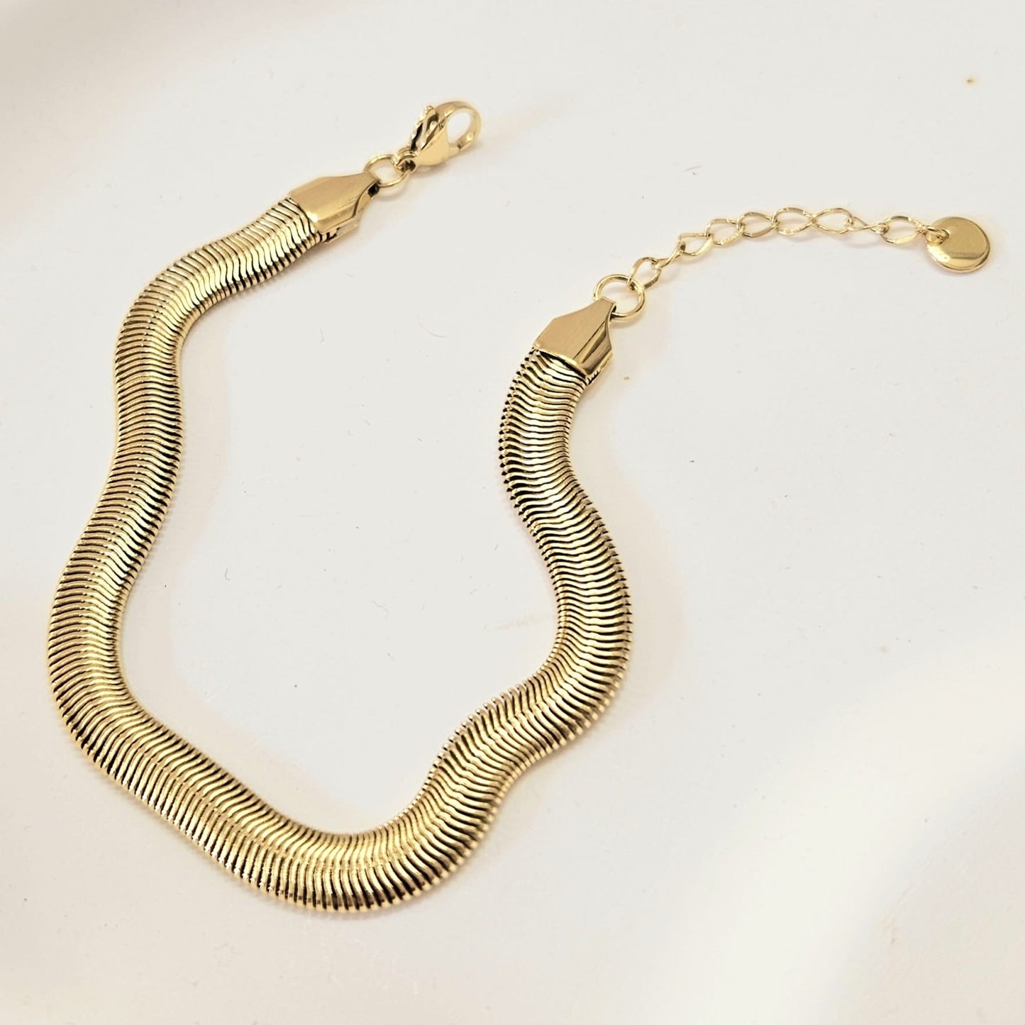 Snake Chain Bracelet Thick - Gold