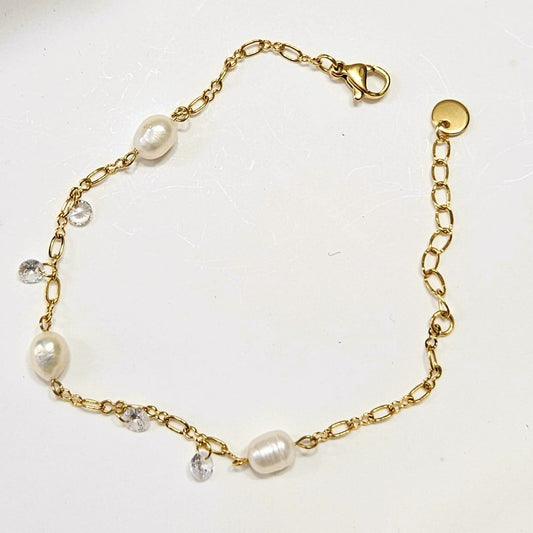 Freshwater Pearl Gem Bracelet