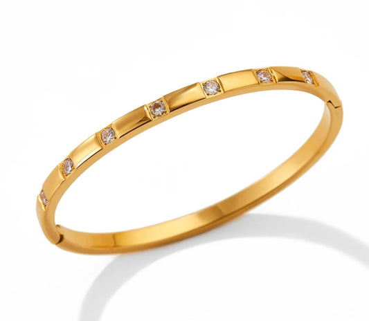Square Zircona Gem Cuff