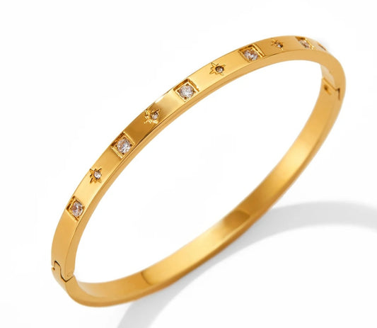 Square+ Star Alternating Gem Cuff