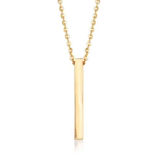 Plain Vertical Bar Necklace | Minimal Essentials
