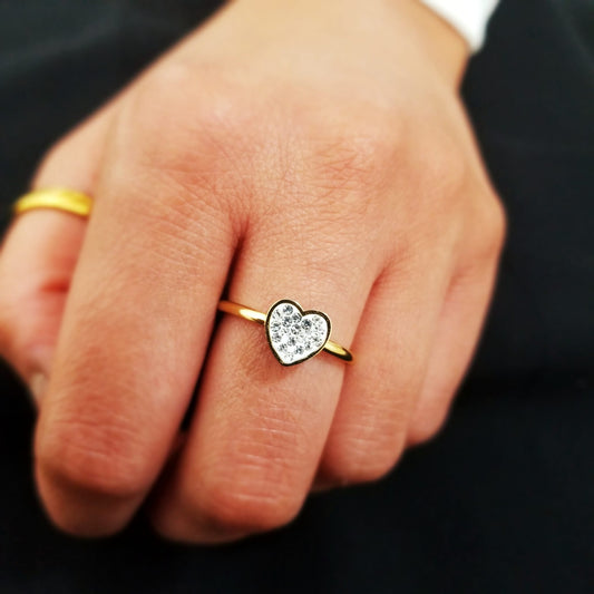 Zircon Heart Ring