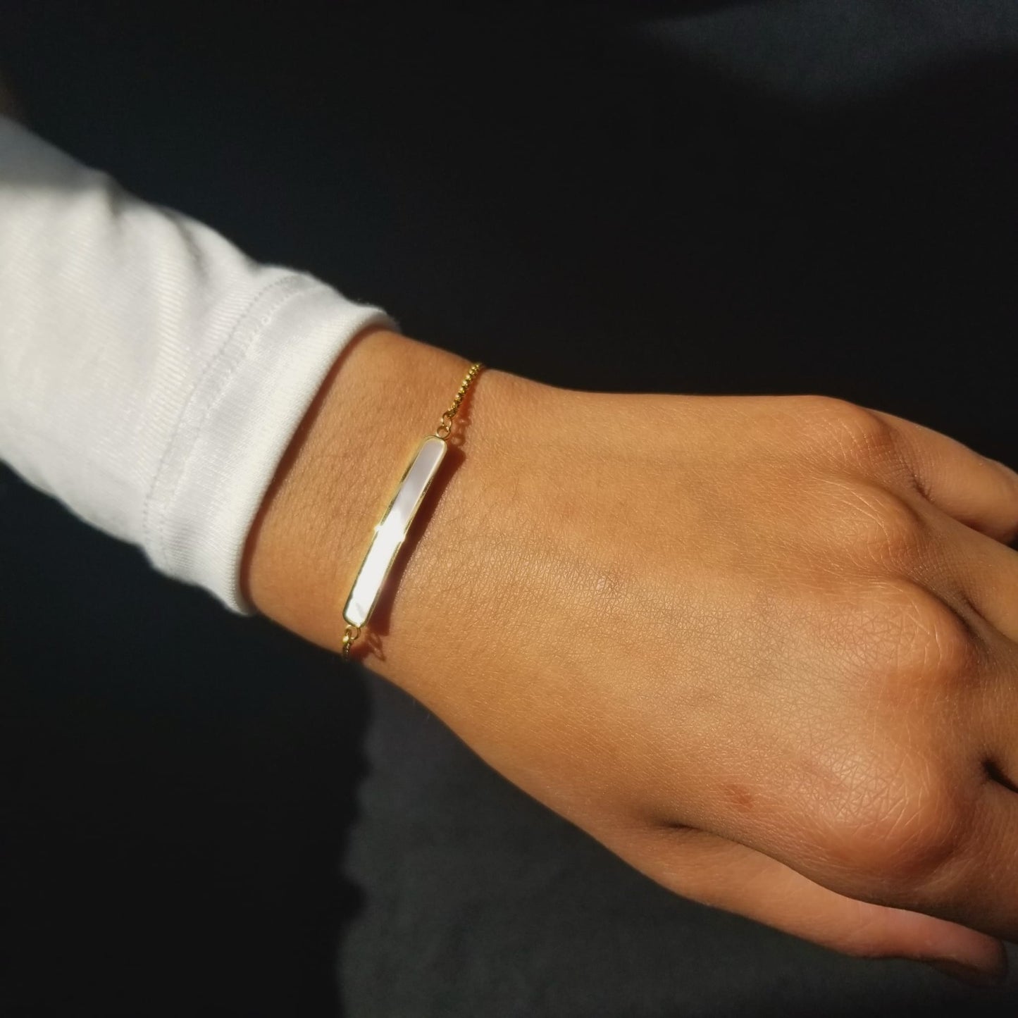 Adjustable Cream Bracelet