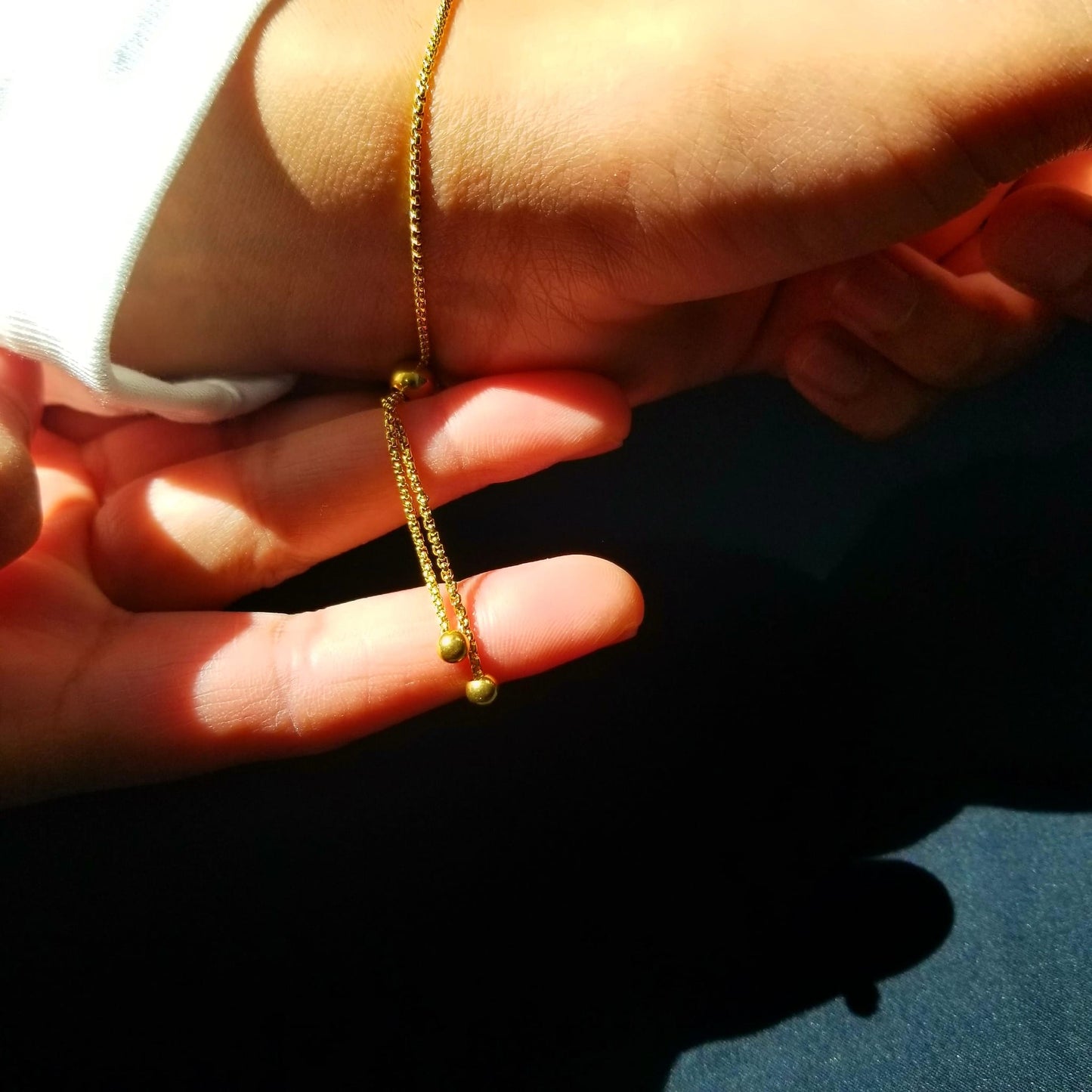 Adjustable Cream Bracelet