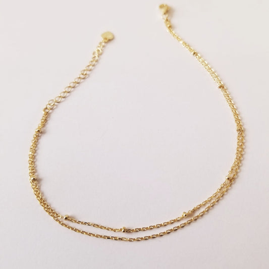 Layered Dotted Anklet