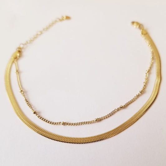 Primrose - Double Layered Anklet