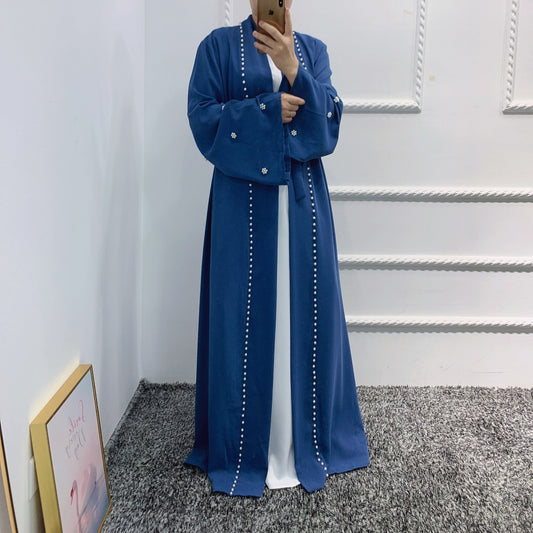 Brya Open Abaya Dress - Royal Blue