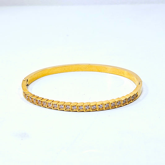 Geometric Gemmed Snap Cuff
