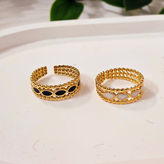 Oil Drop Weave Ring