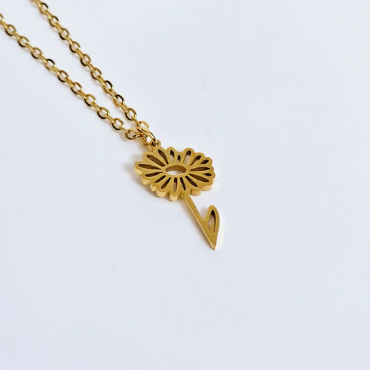 Flower Outline Necklace - Flower: Daisy