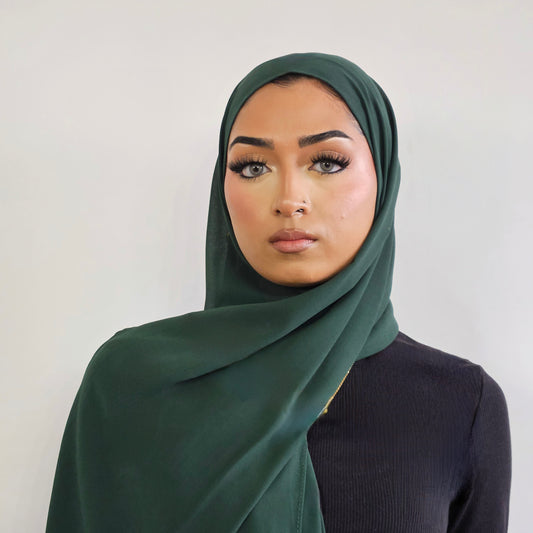 Chiffon - Dark Emerald Green