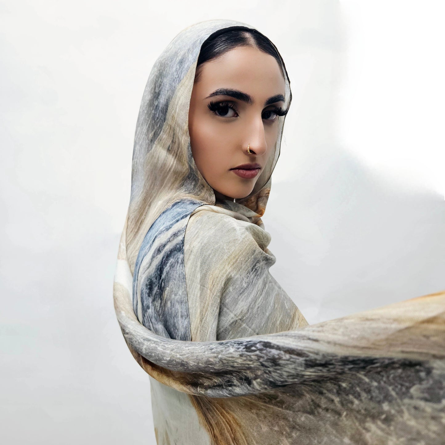 Pebble Veil - Printed Modal